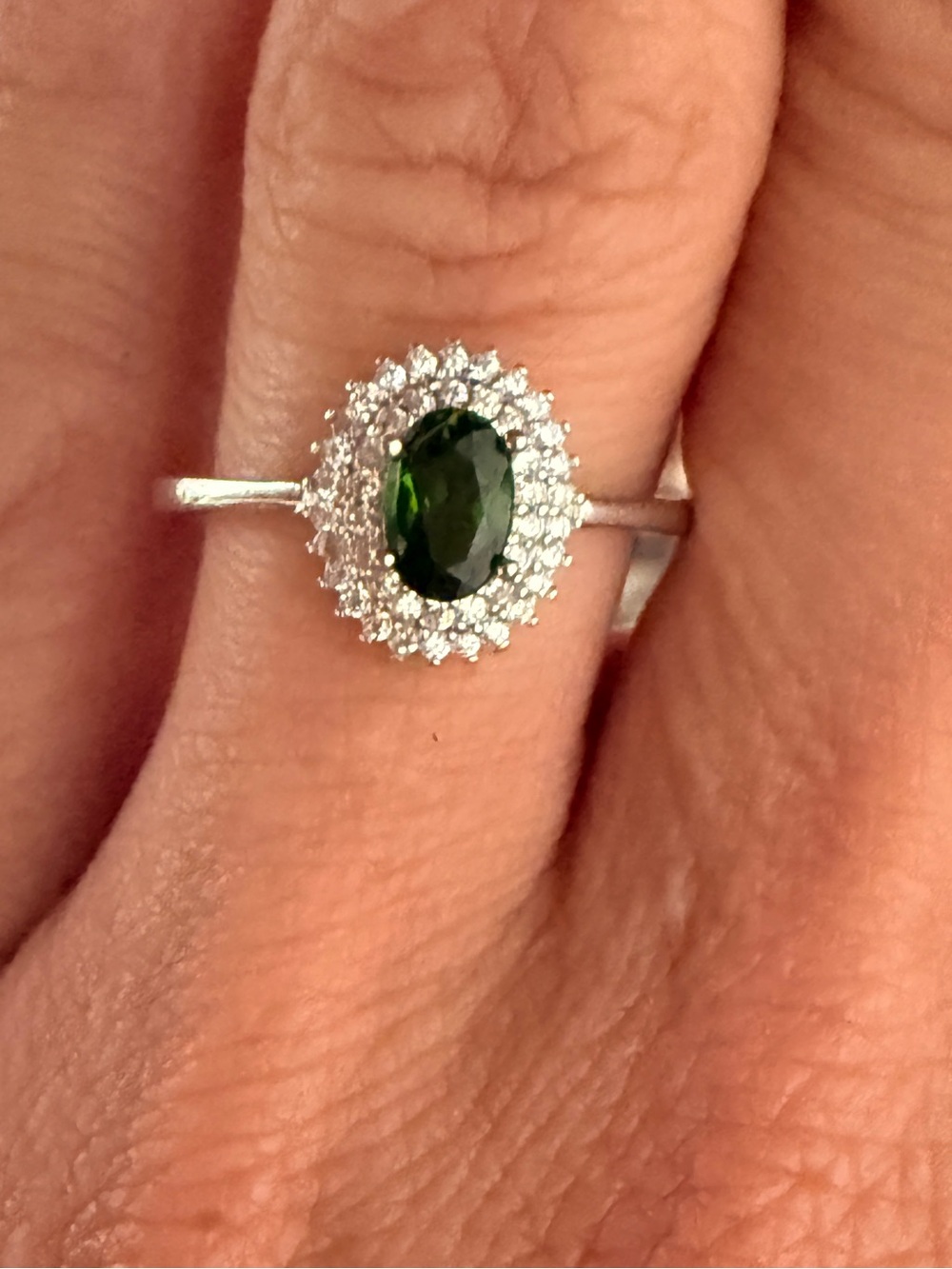 Chrome Diopside Natural Gemstone Ring
7 Sz7
